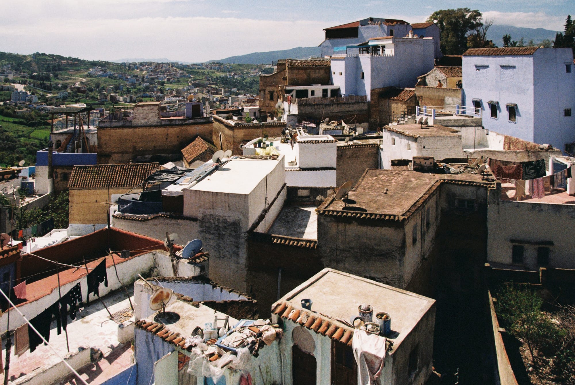 Chefchaouen, Morocco — Seen from the hotel "Casa Blue Star"