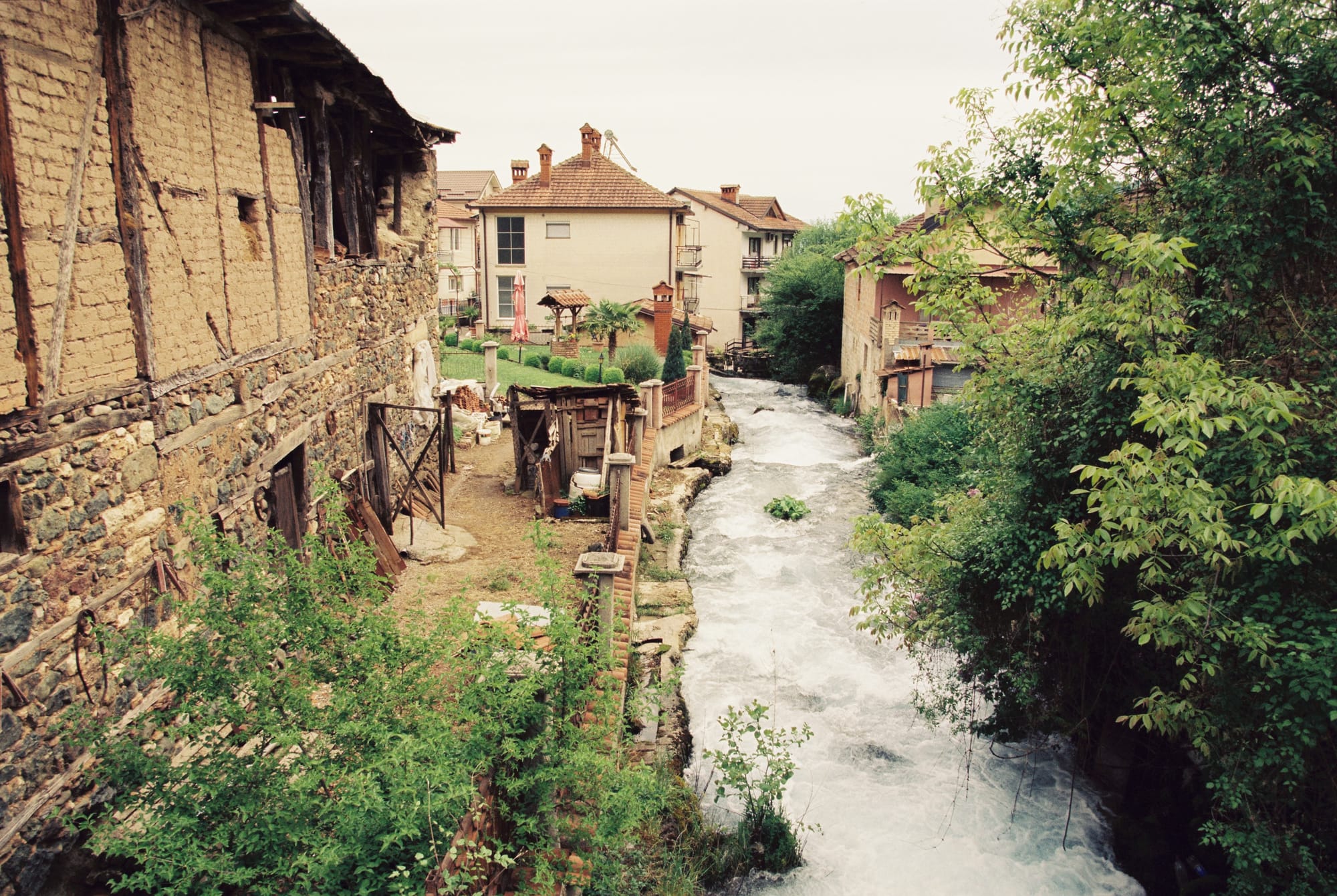 Vevchani, North Macedonia — A small, powerful river which is being fed by the very famous springs